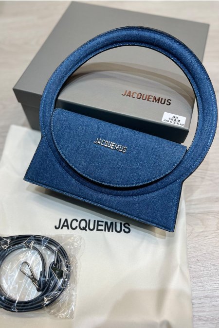 شنطة - JACQUEMUS le Sac Rond  / شامل علبة الشركة - jm03-jeans